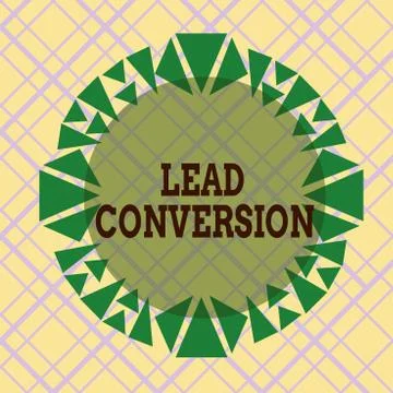 Writing note showing Lead Conversion. Business photo showcasing Process of Illustrazione stock