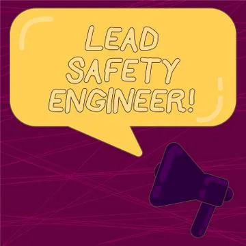Writing note showing Lead Safety Engineer. Business photo showcasing develop Illustrazione stock