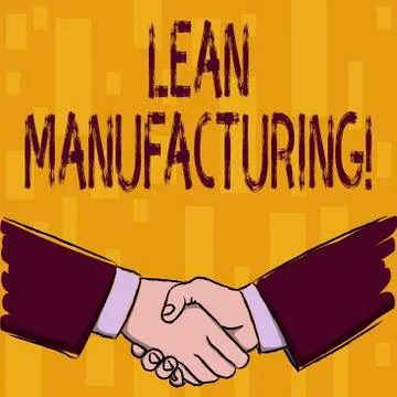 Writing note showing Lean Manufacturing. Business photo showcasing focus on Illustrazione stock