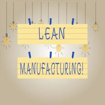 Writing note showing Lean Manufacturing. Business photo showcasing focus on イラスト素材