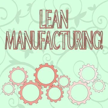 Writing note showing Lean Manufacturing. Business photo showcasing focus on Illustrazione stock