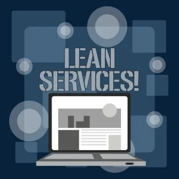 Writing note showing Lean Services. Business photo showcasing application of  스톡 일러스트
