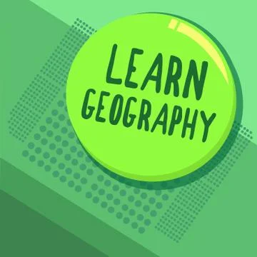 Writing note showing Learn Geography. Business photo showcasing study of Ilustración de archivo