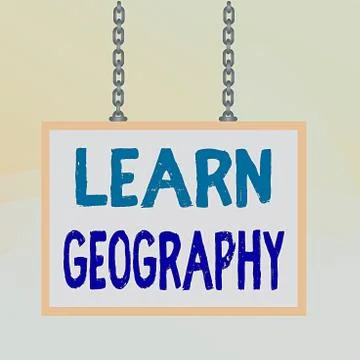 Writing note showing Learn Geography. Business photo showcasing study of Ilustración de archivo