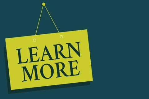 Writing note showing Learn More. Business photo showcasing Deepen knowledge of Illustrazione stock