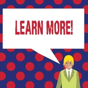 Writing note showing Learn More. Business photo showcasing Study harder Develop Stock Illustration