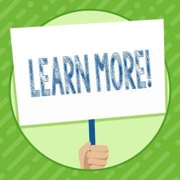 Writing note showing Learn More. Business photo showcasing Study harder Develop 스톡 일러스트