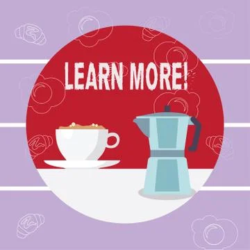 Writing note showing Learn More. Business photo showcasing Study harder Develop Stock Illustration