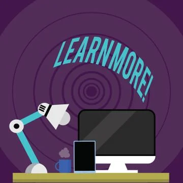 Writing note showing Learn More. Business photo showcasing Study harder Develop Stock Illustration
