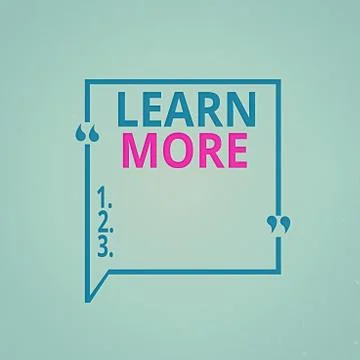 Writing note showing Learn More. Business photo showcasing knowledge or skill Illustrazione stock