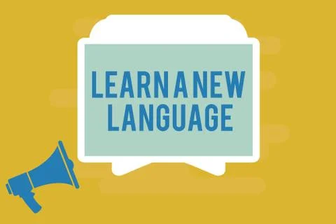Writing note showing Learn A New Language. Business photo showcasing Study Words Ilustración de archivo