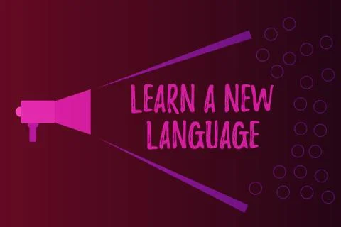 Writing note showing Learn A New Language. Business photo showcasing Study Words Ilustración de archivo