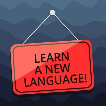 Writing note showing Learn A New Language. Business photo showcasing Study Words Illustrazione stock
