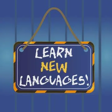 Writing note showing Learn New Languages. Business photo showcasing developing Stock Illustration