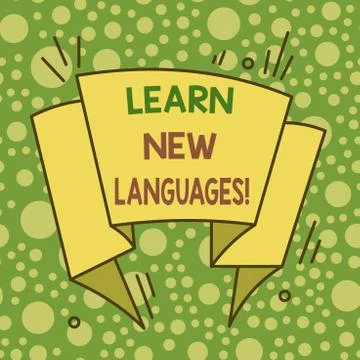 Writing note showing Learn New Languages. Business photo showcasing developing Stockillustratie