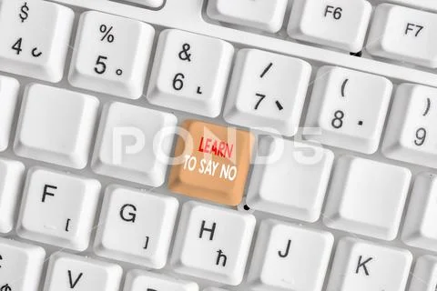 Writing note showing Learn To Say No. Business photo showcasing decline or Stock Photos