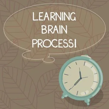 Writing note showing Learning Brain Process. Business photo showcasing Acquiring Stock Illustration