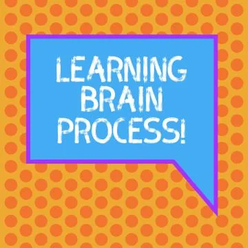 Writing note showing Learning Brain Process. Business photo showcasing Acquiring Stock Illustration