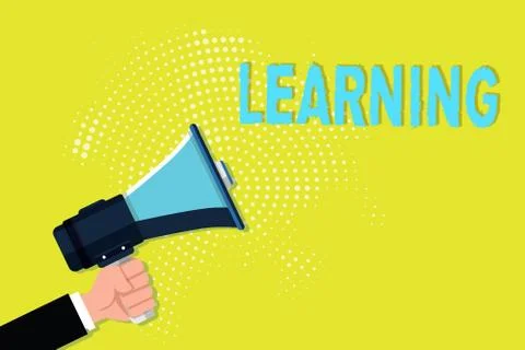Writing note showing Learning. Business photo showcasing acquisition knowledge Illustrazione stock