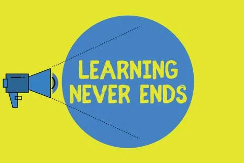 Writing note showing Learning Never Ends. Business photo showcasing Life Long イラスト素材
