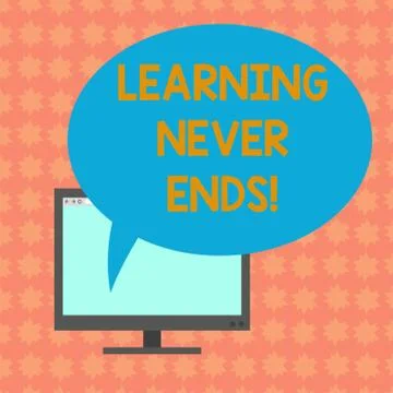 Writing note showing Learning Never Ends. Business photo showcasing knowledge イラスト素材