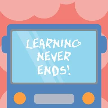 Writing note showing Learning Never Ends. Business photo showcasing knowledge Illustrazione stock