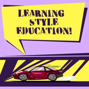 Writing note showing Learning Style Education. Business photo showcasing Method Stock Illustration