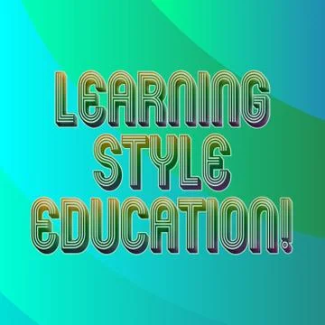 Writing note showing Learning Style Education. Business photo showcasing Method Stock Illustration