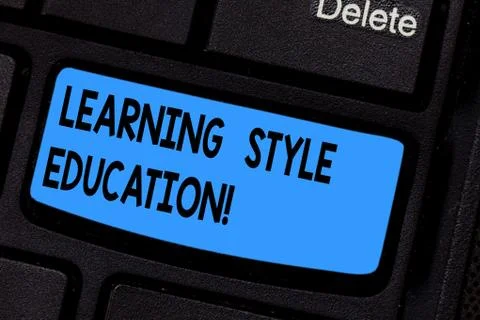 Writing note showing Learning Style Education. Business photo showcasing Method Stockfoto's