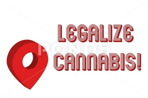 Writing note showing Legalize Cannabis. Business photo showcasing law which Stock Illustration