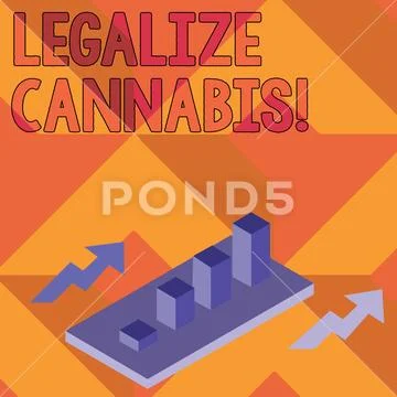 Writing note showing Legalize Cannabis. Business photo showcasing law which Stock Illustration