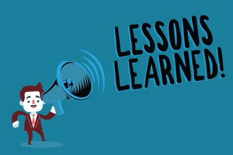 Writing note showing Lessons Learned. Business photo showcasing information Ilustración de archivo