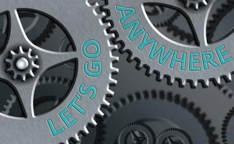 Writing note showing Lets Go Anywhere. Business photo showcasing visit new Stock Illustration