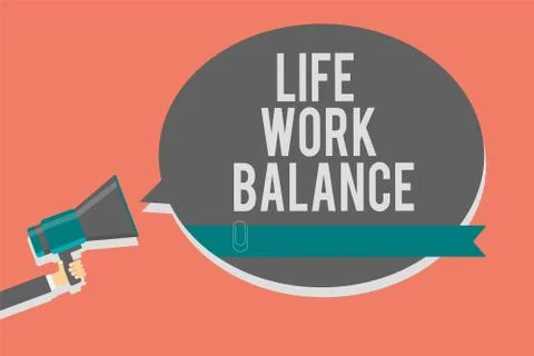 Writing note showing Life Work Balance. Business photo showcasing stability p Stock Illustration