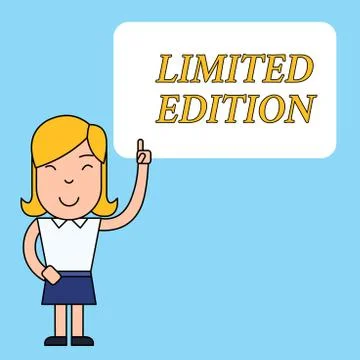Writing note showing Limited Edition. Business photo showcasing Work of Stock Illustration