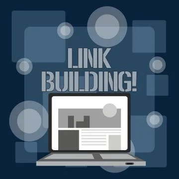 Writing note showing Link Building. Business photo showcasing process of 스톡 일러스트