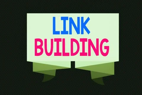 Writing note showing Link Building. Business photo showcasing SEO Term Exchange イラスト素材