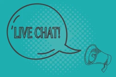 Writing note showing Live Chat. Business photo showcasing Conversation on the 库存插图