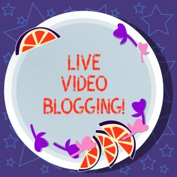 Writing note showing Live Video Blogging. Business photo showcasing form of web Stock Illustration