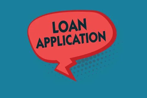 Writing note showing Loan Application. Business photo showcasing Document tha Stock Illustration