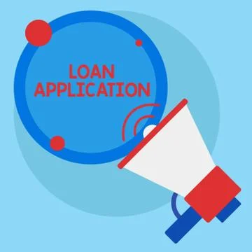 Writing note showing Loan Application. Business photo showcasing Document that Stock Illustration