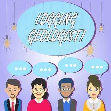Writing note showing Logging Geologist. Business photo showcasing Layout and 스톡 일러스트