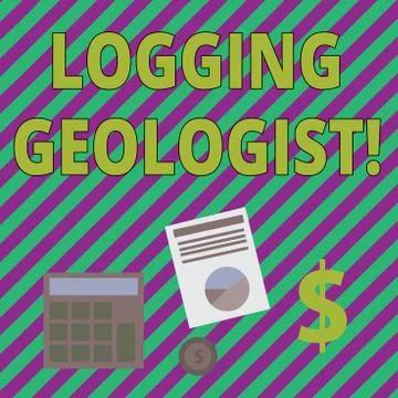 Writing note showing Logging Geologist. Business photo showcasing Layout and 스톡 일러스트