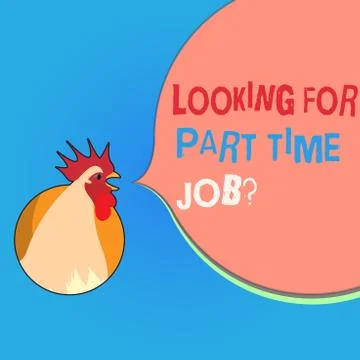 Writing note showing Looking For Part Time Job question. Business photo 스톡 일러스트