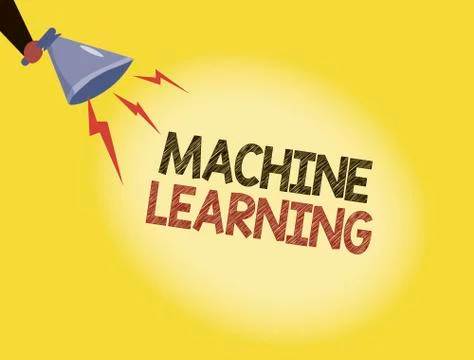 Writing note showing Machine Learning. Business photo showcasing give computers 库存插图