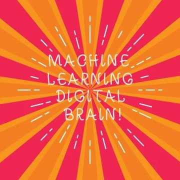 Writing note showing Machine Learning Digital Brain. Business photo showcasing イラスト素材