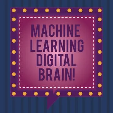 Writing note showing Machine Learning Digital Brain. Business photo showcasing イラスト素材