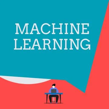 Writing note showing Machine Learning. Business photo showcasing give computers イラスト素材