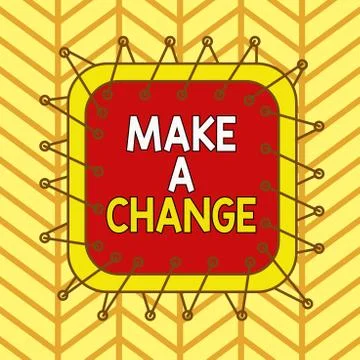 Writing note showing Make A Change. Business photo showcasing Create a イラスト素材