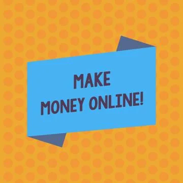 Writing note showing Make Money Online. Business photo showcasing making profit Stock Illustration